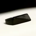 Anillo geométrico minimalista de acero de titanio negro con elegante acabado cepillado - BR8-1332 / Talla EE. UU. 7