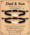 Bracelets croisés tressés noirs avec carte sentimentale père et fils - Style Croix Père et Fils - Noir