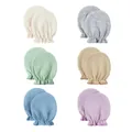 Soft newborn baby anti-scratch cotton mittens in 6 solid colors with elastic wrists - One Size / Quiet Morandi Mix (6 Pairs Set)