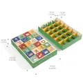 Professionelle 24-Gitter-Weihnachts-Adventskalender-Box mit präzisen Maßangaben - 24-Gitter Grüner Rand Blindbox / 25*17*4cm