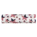 Bandeau de yoga élastique élégant avec imprimé étoiles et rayures de l'indépendance USA - Drapeau Étoilé Blanc