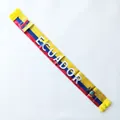 Premium satin Ecuador World Cup fan scarf with national flag colors and fringe detail - 135cm / Ecuador
