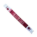 Maroon and white satin Qatar football fan scarf with white fringe for World Cup supporters - 135cm / Qatar