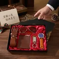 Luxury men's gift set with watch belt wallet sunglasses keychain and pen in gift box - Gift Box / Coffee Set (Watch + Wallet + Sunglasses + Belt + Keychain + Pen + Box)