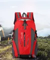 Red water-resistant professional outdoor cycling backpack for hiking and travel - Red
