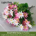 Light pink artificial daisy bouquet variant with 15 flowers for home decoration - Wild Daisy / Light Pink