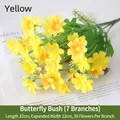 Realistic yellow artificial daisy bouquet with 28 flowers and 7 branches for home decor - Yellow Chrysanthemum