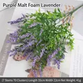 Artificial purple lavender bouquet with realistic foam texture for home decoration - Lavender / Purple