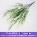 White flocked artificial lavender bouquet for wedding and home decoration - White Flocked Lavender