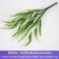 White artificial lavender bouquet with green stems for home and garden decoration - White Lavender Without Fuzz