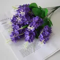 Vibrant dark purple artificial hyacinth flower bouquet with five branches for home decoration - Dark Purple Hyacinth