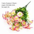Artificial pink morning glory bouquet with 21 flowers for home garden decoration - Pink Morning Glory Bunch