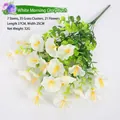 White artificial morning glory bouquet with 21 flowers for home and garden decor - A Bunch Of White Morning Glories