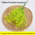 Artificial yellow golden bell willow flower bouquet for home garden floral decoration - Yellow Fuchsia Bundle