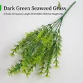 Artificial dark green seaweed grass bundle with 5 branches for home decoration - Dark Green Seaweed