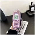 Mini borsa a tracolla trendy a forma di telefono con finitura rosa metallizzato - Taglia unica / Rosa