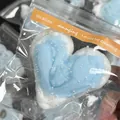 Detail of heart-shaped butter slime squeeze toy with pearl beads in packaging - Ultra Soft Thickened High Quality / Romantic Heart Shape Sky Blue