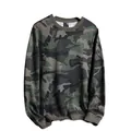 Classic men's loose camouflage print long sleeve sweatshirt with crew neck design - M / Camouflage