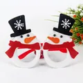 Festive Christmas party glasses featuring cute snowman designs with a white glitter finish. - Snowman Style (CHYJ-10)