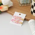 Juego de dos pinzas para el cabello en mármol rosa de estilo coreano minimalista - 2 Piezas/Juego / Rosa flor de cerezo cristal