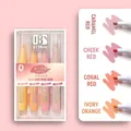 Set de 4 rotuladores con purpurina para diarios artísticos y dibujo profesional - Crema de Melocotón (Pack de 4) / Punta biselada