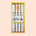 Set de 4 subrayadores con purpurina en colores rosa, coral, naranja y caramelo - Nubes Persistentes (Pack de 4) / Punta biselada