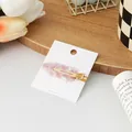 Elegant cherry blossom pink marbled acetate hair clip with gold metal fastener - 1 Piece / Pink Glitter