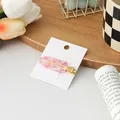Elegant cherry blossom pink marble acrylic hair clip with premium gold metal base - 1 Piece / Crystal Cherry Blossom Pink