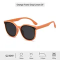 Lunettes de soleil polarisées pour filles avec monture orange et verres gris tendance - Monture Orange / Verres Gris (C9)
