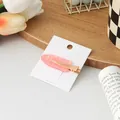 Cherry blossom pink seamless hair clip presented on a minimalist white display card for styling - 1 Piece / Romantic Pink Gold