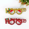 Feestelijke rode en gouden glitter HOHOHO kerstbril voor vakantiefeestjes - CHYJ-14 HOO Decoratieve Bril