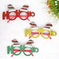 Feestelijke glitter kerstbril in drie kleuren met HO HO HO design en kerstmutsen. - CHYJ-28 HO Bril met Hoed