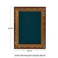 Vintage sieradendisplay met gouden sierlijst en donkergroen fluweel, maat 30x40cm - Groen Rechthoekig Displaybord