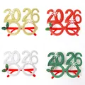Occhiali glitterati per festa di Natale 2026 in oro, rosso, argento e verde - Occhiali Decorativi 2026