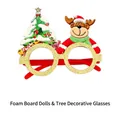 Festive Christmas party glasses featuring reindeer and snow-covered tree motifs for kids - Foam Board Doll Tree Deer Style (CHYJ-31-3)