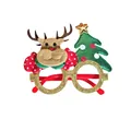 Festive Christmas party glasses with reindeer and tree ornaments for holiday fun - Dot Flannel Doll Tree Deer Style (CHYJ-79-3)