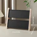 Κομψή ξύλινη βάση κοσμημάτων με μαύρα πάνελ για κολιέ και βραχιόλια, προβολή SKU. - Μαύρο Δέρμα (2 Επίπεδα Τρίγωνο)