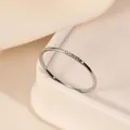 Delicate minimalist stainless steel ring for women with a starry zircon inlay design - 10-d-6 Steel-colored Three Diamonds 1mm / Size 5
