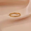Minimalist stainless steel ring with elegant frosted starry finish in gold - 26-c-3 Golden Pearl Sand (refund Or Exchange Guaranteed If It Fades) / Size 5