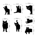 Leuke zwarte kat magnetische bladwijzers set met afmetingen - Zwarte Kat 3