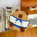 Lindo bolso de hombro de felpa Capybara con traje de marinero, adorable bolso de dibujos. - Capibara Con Pajarita (21 Cm De Alto 20 Cm De Ancho)