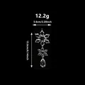 Transparent crystal snowflake icicle ornament for Christmas tree decor, 15.6cm height - Style 1