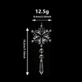 Transparent acrylic snowflake icicle ornament for Christmas tree decor, 18.2cm height - Style 3