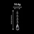 Clear faceted crystal icicle pendant with octagonal beads for Christmas tree decor - Style 4