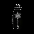 Crystal snowflake Christmas ornament with icicle drop, 13.5cm length - Style 5