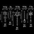 Clear acrylic Christmas snowflake and icicle hanging ornaments set for tree decor - Mixed Ice and Snow Ornament Combo