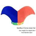 Classic red and blue two-horn jester clown hat for 2026 soccer fans, size 27x58cm - Red Blue 2-Corner Jester Hat
