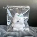 Cute white plush Westie dog stress relief squeeze toy inside clear plastic packaging - Ultra Soft Thickened High Quality / Plush Westie Dog Squeeze Toy