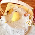 Cute banana squishy toy for stress relief with slow rebound feature in a clear bag - Ultra Soft Thickened High Quality / Milk Yellow Chubby Banana Style