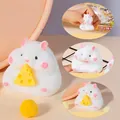 Cute hamster squishy toy with butter coating texture for slow rebound stress relief - Ultra Soft Thickened High Quality / Rice White Hamster Squeeze Toy